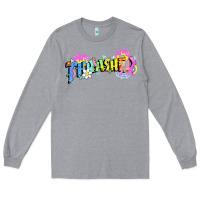 Heather Grey trasher Long Sleeve Tee - linhVisuals