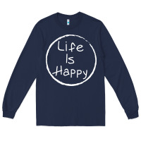 Navy life is happy Long Sleeve Tee - linhVisuals