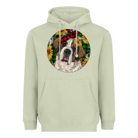 Matcha Christmas St. Bernard Heavyweight Hoodie - RanaPortraitStore