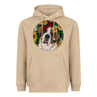 Mushroom Christmas St. Bernard Heavyweight Hoodie - RanaPortraitStore