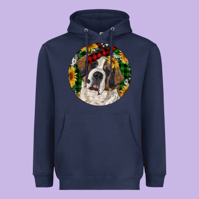 Christmas St. Bernard Heavyweight Hoodie Designed By Ranaportraitstore