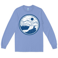 Colony Blue River Mountain Badge Long Sleeve Tee - linhVisuals