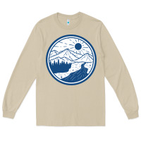 Mushroom River Mountain Badge Long Sleeve Tee - linhVisuals