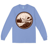 Colony Blue River Forest Brown Long Sleeve Tee - linhVisuals