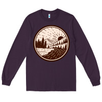Plum River Forest Brown Long Sleeve Tee - linhVisuals