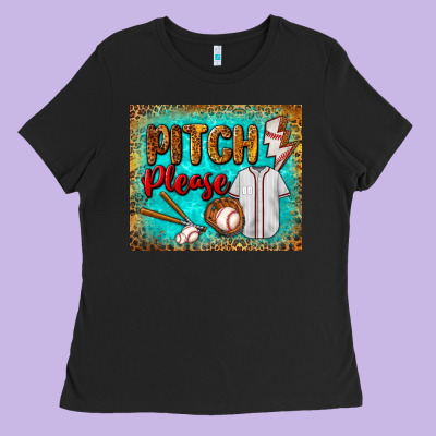 Pitch Please Mouse Pad Ladies Tee Designed By Bundleandbundleshop