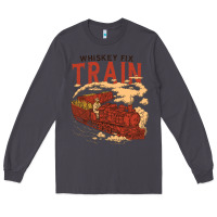 Smoke Whiskey Train Long Sleeve Tee - linhVisuals