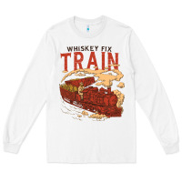 White Whiskey Train Long Sleeve Tee - linhVisuals