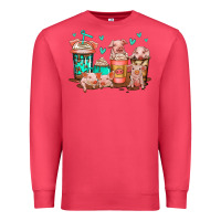 Cardinal cute pigs coffee Premium Sweatshirt - Jasminsmagicworld