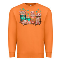 Carrot cute pigs coffee Premium Sweatshirt - Jasminsmagicworld