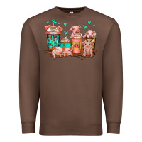 Chestnut cute pigs coffee Premium Sweatshirt - Jasminsmagicworld