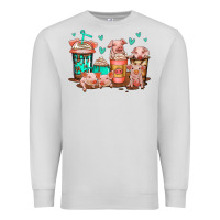 Dove Grey cute pigs coffee Premium Sweatshirt - Jasminsmagicworld