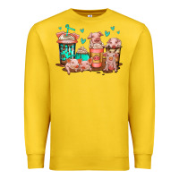 Lemon cute pigs coffee Premium Sweatshirt - Jasminsmagicworld