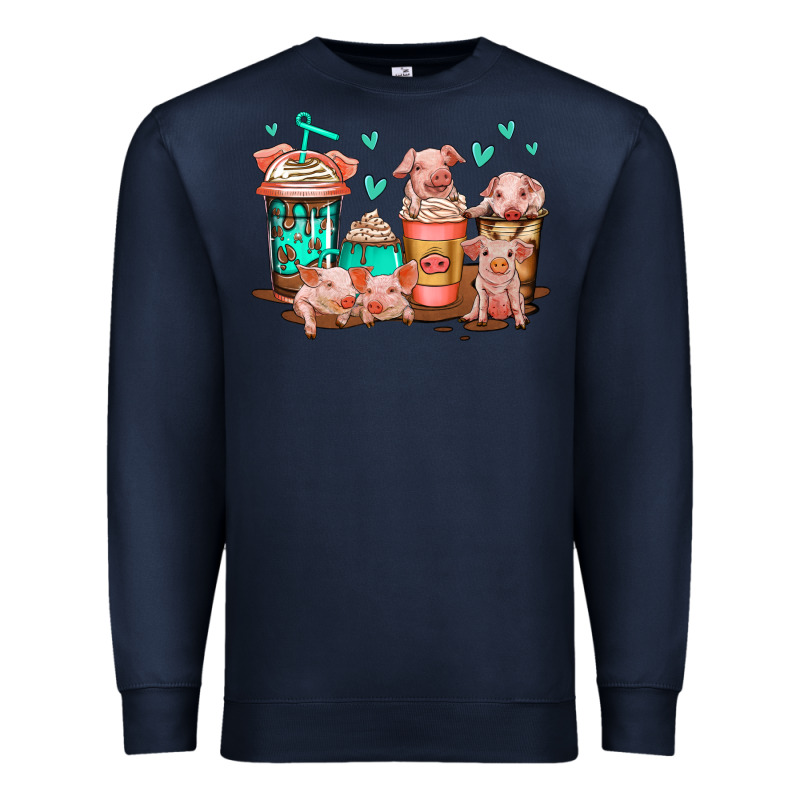 Cute Pigs Coffee Premium Sweatshirt by Jasminsmagicworld | Teevron