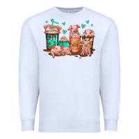 White cute pigs coffee Premium Sweatshirt - Jasminsmagicworld