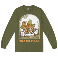 Army Green Frogs And Toad Fucks The Police Long Sleeve Tee - linhVisuals
