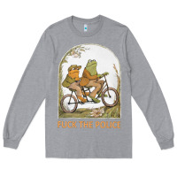 Heather Grey Frogs And Toad Fucks The Police Long Sleeve Tee - linhVisuals