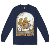Navy Frogs And Toad Fucks The Police Long Sleeve Tee - linhVisuals