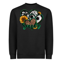 Black soccer hearts Heavyweight Sweatshirt - Jasminsmagicworld