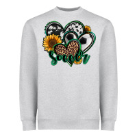 Heather Grey soccer hearts Heavyweight Sweatshirt - Jasminsmagicworld