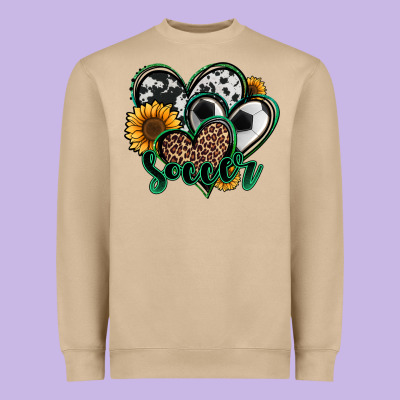 Soccer Hearts Heavyweight Sweatshirt Designed By Jasminsmagicworld