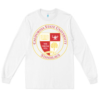 White Csu Stanislaus Long Sleeve Tee - linhVisuals