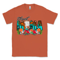 Copper Blessed Mama Flowers Cow Classic Tee - CowCowDesign