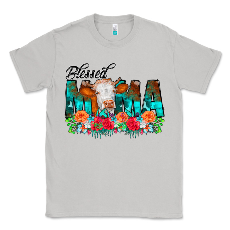 Blessed Mama Flowers Cow Classic Tee by CowCowDesign | Teevron