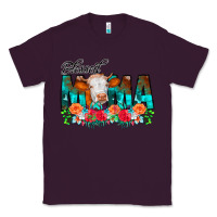 Plum Blessed Mama Flowers Cow Classic Tee - CowCowDesign