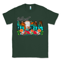 Sports Green Blessed Mama Flowers Cow Classic Tee - CowCowDesign