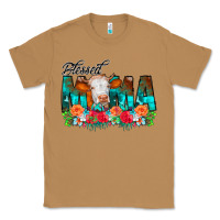 Toasted Coconut Blessed Mama Flowers Cow Classic Tee - CowCowDesign