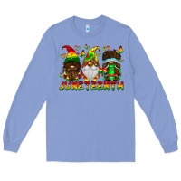 Colony Blue June Teenth Gnomes Long Sleeve Tee - CowhideDigitalArt