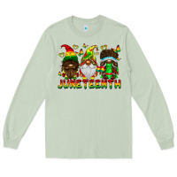 Matcha June Teenth Gnomes Long Sleeve Tee - CowhideDigitalArt