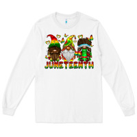 White June Teenth Gnomes Long Sleeve Tee - CowhideDigitalArt