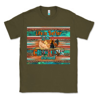 Army Green life is better with chickens around chicken coop Classic Tee - Artiststas
