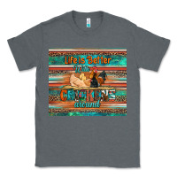 Charcoal Heather life is better with chickens around chicken coop Classic Tee - Artiststas