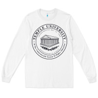 White Temple University Long Sleeve Tee - linhVisuals