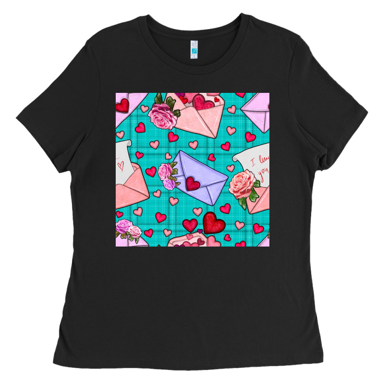 Valentines Day Love Letter And Envelope Ladies Tee by BundleAndBundleShop | Teevron