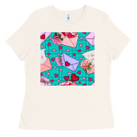 Bone valentines day love letter and envelope Ladies Tee - BundleAndBundleShop