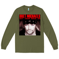 Army Green #bret michaels get your rock on tour 2022 Long Sleeve Tee - linhVisuals