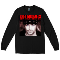 Black #bret michaels get your rock on tour 2022 Long Sleeve Tee - linhVisuals