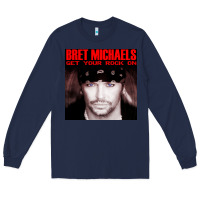 Navy #bret michaels get your rock on tour 2022 Long Sleeve Tee - linhVisuals