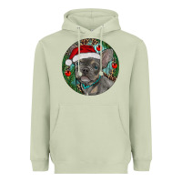Matcha Frenchie Christmas Heavyweight Hoodie - RanaPortraitStore