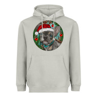 Moon Dust Frenchie Christmas Heavyweight Hoodie - RanaPortraitStore