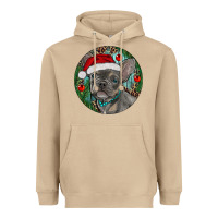 Mushroom Frenchie Christmas Heavyweight Hoodie - RanaPortraitStore