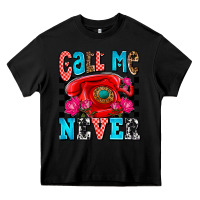 Black call me never olivia Heavy Core Tee - OliviaCreatesArt