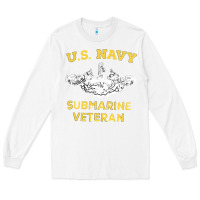 White submarine veteran tshirt Long Sleeve Tee - linhVisuals