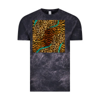 Cloud Black safari animals turquoise glitter seamless pattern Vintage Tee - BundleAndBundleShop