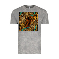 Cloud Rock safari animals turquoise glitter seamless pattern Vintage Tee - BundleAndBundleShop