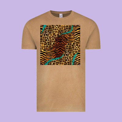 Safari Animals Turquoise Glitter Seamless Pattern Vintage Tee Designed By Bundleandbundleshop